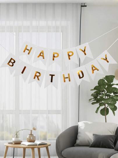 Bộ gồm 1 banner chúc mừng sinh nhật màu trắng, banner chữ "Happy Birthday" mạ vàng và banner chữ trang trí bằng kim loại hiện đại, thích hợp trang trí tiệc sinh nhật, trang trí sinh nhật chủ đề bạch kim, có thể treo trong nhà hoặc dùng làm đạo cụ chụp ảnh. Trang trí sinh nhật màu trắng, trang trí kỷ niệm, trang trí sinh nhật cho nam và nữ, trang trí Giáng sinh.