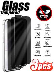 3pcs Full Coverage Tempered Glass Screen Protector, Anti-Fingerprint, Anti-Scratch, Anti-Drop, Waterproof, Dustproof, Compatible With Apple 17 Pro Max/17 Pro/17 Air/17e/17/16/15/14/13/12/11 Pro Max/XR/X/XS Max/7/8 Plus - Black - View 10