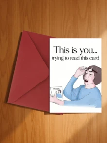12pcs Funny Birthday Greeting Cards With Envelopes, Humorous Birthday Party Invitations, Birthday Gift Decorations, Suitable For Family, Friends, Colleagues Gatherings - Merah - View 12