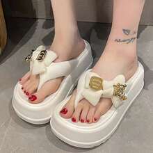 Dép xỏ ngón đế dày mới năm 2026, dép đi biển đế mềm mại tối giản bằng chất liệu EVA, thoải mái. - trắng - Xem 6