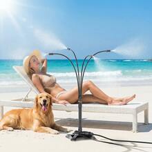 GOBRILLFUN Outdoor Standing Mister For Patio Cooling – Portable Misting Station Stand Up Mister With 26.2FT Hose, Backyard Cooling System For Pets, Garden, Pool, BBQ, Beach & Hot Days - 4 Heads - View 2
