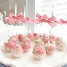 30/100pcs Acrylic Solid Lollipop Sticks, Baking Cake Ball Mold Accessories, Candy Sticks For Party, Wedding, Christmas, Halloween Dessert Table, Suitable For Handmade DIY Desserts, Chocolate, Cheese Sticks, Candy, Cake Baking Tools - View 4