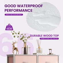 Sweetcrispy Tall Dresser With 8 Fabric Drawers Organizer Units, Chest Of Drawers For Bedroom With Wooden Top - 粉色 - 查看 5