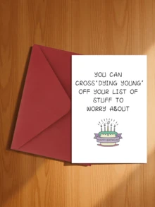 12pcs Funny Birthday Greeting Cards With Envelopes, Humorous Birthday Party Invitations, Birthday Gift Decorations, Suitable For Family, Friends, Colleagues Gatherings - Merah - View 13