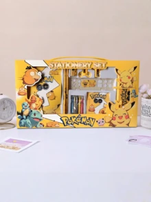 Authorized By Cartoon Character Style Stationery Gift Box Set, Including Pencil, Notebook, Pencil Sharpener, Pencil Case, Ruler And Eraser,Crayon - Multicolor - View 2