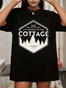 Heated Rivalry Rozanov And Shane Hollander Shirt I'm Coming To The Cottage Romance Hockey Classic T-Shirt - 黑色 - 查看 1