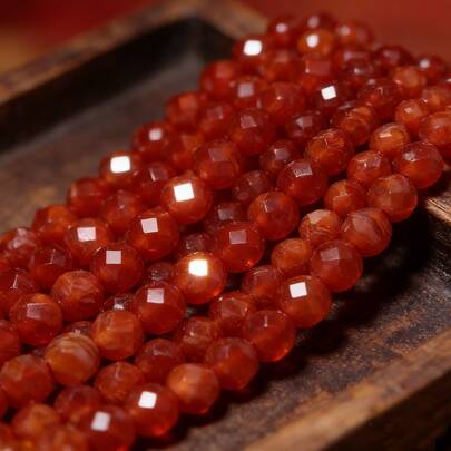 Đá mã não đỏ tự nhiên AAA chất lượng cao, mài giác, hạt rời tuyệt đẹp để làm trang sức DIY, vòng tay, dây chuyền, bông tai thanh lịch dành cho phụ nữ, quà tặng.