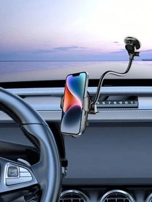 Universal Truck & Van Phone Holder - 14-Inch Flexible Gooseneck Arm, Strong Suction Cup Base, 360° Rotation, Vertical & Horizontal Use, One-Hand Operation, Enhanced Adhesive Design For Stability, Fits All Smartphones - Phone Stand - View 8