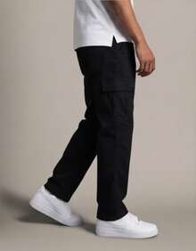 Men's Wide Leg Skater Cargo Pants Streetwear - hàng hóa màu đen - Xem 4