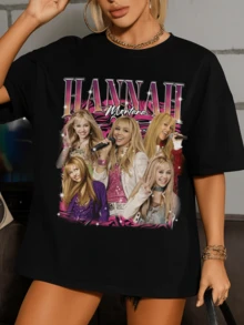 Vintage HannahS MontanaS Shirt, HannahS MontanaS Bootleg Shirt, HannahS MontanaS Homage,Land Channel Girls Trip Shirt, Magic Kingdom Shirt - 黑色 - 查看 1