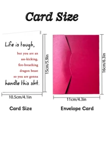 1 tấm thiệp chúc mừng động viên "Cuộc sống vốn khó khăn, vì vậy bạn phải thích nghi" để gửi tặng gia đình, người yêu, bạn bè, đồng nghiệp. - Bạn là một con rồng lửa và có thể làm được điều đó. - Xem 2