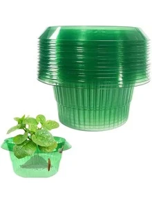 Snail Collar, Snail Protection Ring, Green Plastic Plant Protector, Snail Barrier, Snail Collar To Protect Plants, No Chemicals Needed, Suitable For Indoor And Outdoor Garden - A - View 4