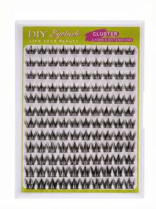 ELAE Beginner Friendly Manga Lash Clusters, Soft Black Band Wispy Cluster Eyelashes, D Curl Lightweight DIY Lash Extensions, 10-14mm Mixed Length, Built-In Eyeliner Effect Faux Mink Cosmetics - Classic Spiky D - 查看 8