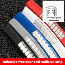 2m/5m/10m Universal U-Shaped Car Door Edge Guard Trim, Decorative Rubber Seal Strip, Anti-Collision Protector, Built-In Steel Frame, Anti-Scratch Rubber Trim, Decorative Edging - Black - View 10