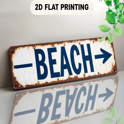 This Is A Flat Two-Dimensional Iron Sign With A Rustic Rectangular Design And Bold Font. It Can Serve As An Eye-Catching Wall Decor Piece Suitable For Various Settings Such As Bars, Living Rooms, Dining Rooms, Hotels, And More.