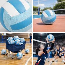 Voleibol - Azul, azul claro, branco, três cores - Ver 2