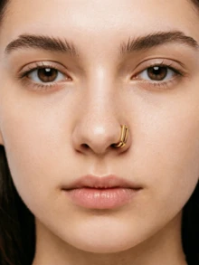 1 chiếc khuyên mũi hình trái tim tối giản bằng thép không gỉ 316 không gây dị ứng, nặng 20g - Mạ vàng 18K, trang sức xỏ khuyên hình học tình yêu, quà tặng Ngày của Mẹ và trang sức đeo hàng ngày cho cặp đôi. - Nhiều màu - Xem 2