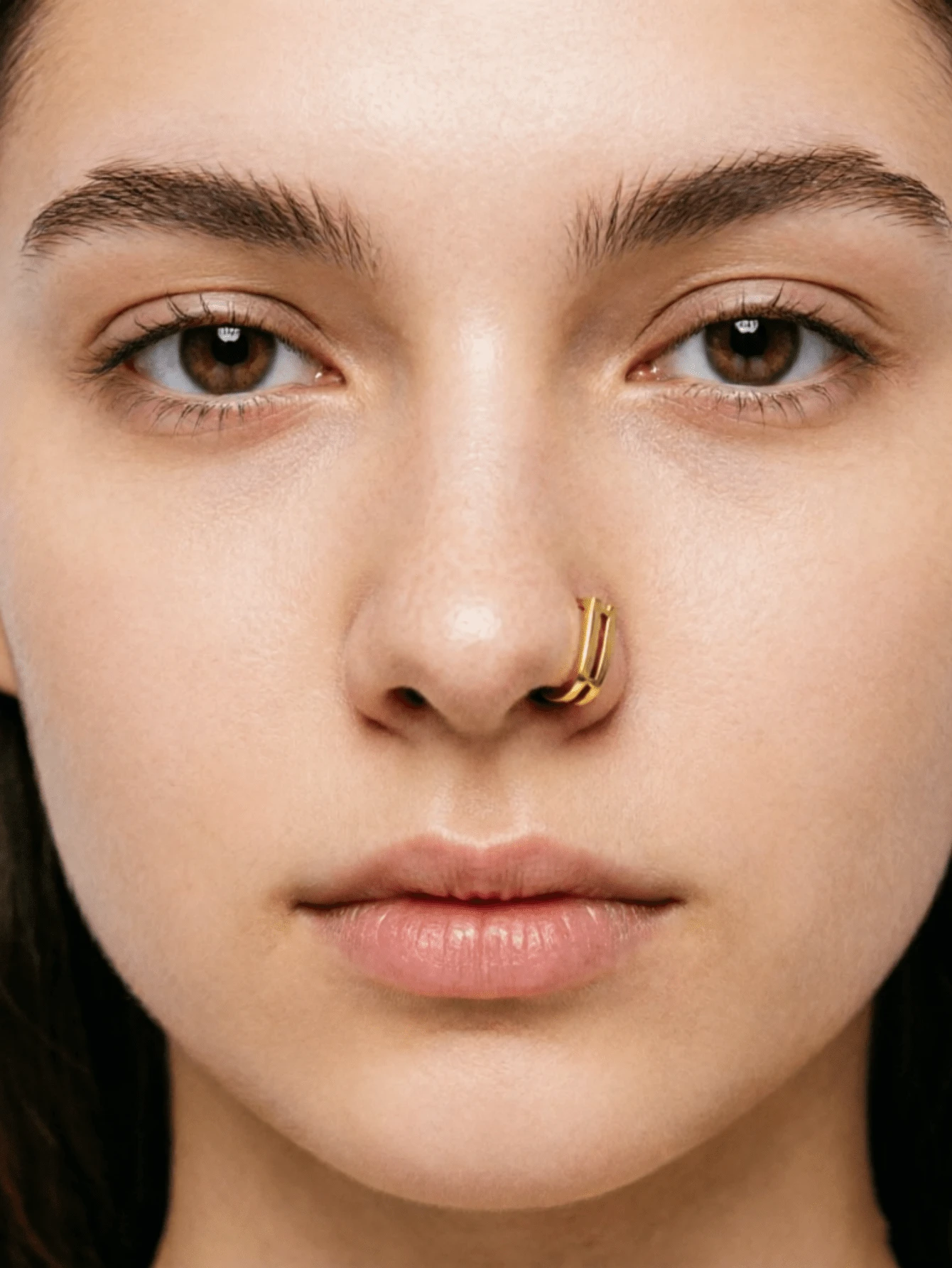 1 chiếc khuyên mũi hình trái tim tối giản bằng thép không gỉ 316 không gây dị ứng, nặng 20g - Mạ vàng 18K, trang sức xỏ khuyên hình học tình yêu, quà tặng Ngày của Mẹ và trang sức đeo hàng ngày cho cặp đôi.