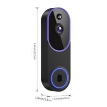 2K Smart Video Doorbell Camera, Infrared Night Vision, Smart Motion Detection, Two-Way Audio, Real-Time Viewing, Battery-Powered - 查看 2