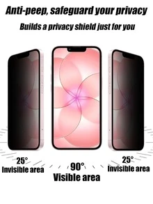 3pcs Full Coverage Tempered Glass Screen Protector, Anti-Fingerprint, Anti-Scratch, Anti-Drop, Waterproof, Dustproof, Compatible With Apple 17 Pro Max/17 Pro/17 Air/17e/17/16/15/14/13/12/11 Pro Max/XR/X/XS Max/7/8 Plus - Black - View 5