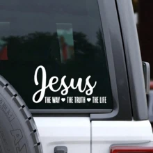 Jesus Is The Way, The Truth, And The Life Car Window Decal Sticker - Multicolor - View 3