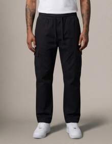 Men's Wide Leg Skater Cargo Pants Streetwear - hàng hóa màu đen - Xem 3