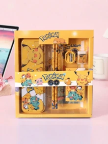 Authorized By Cartoon Character Style Stationery Gift Box Set, Including Pencil, Notebook, Pencil Sharpener, Pencil Case, Ruler And Eraser,Crayon - Multicolor - View 3
