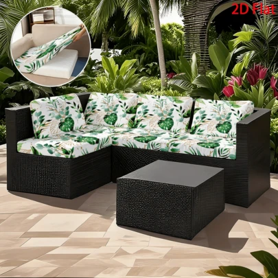 Vỏ gối sofa phong cách tối giản hiện đại, họa tiết lá màu be, kiểu Bohemian, phẳng 2D, phong cách mùa hè, mềm mại và thoải mái, phù hợp cho sân vườn, công viên, trong nhà và ngoài trời, có thể giặt máy, vỏ gối sofa co giãn với khóa cài đàn hồi, trang trí mùa xuân/hè.