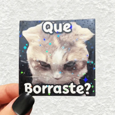 What Did You Erase? Confused Cat Sticker, Funny Emotion Decorative Sticker - Waterproof Vinyl Sticker, Durable Matte Surface, Self-Adhesive For Car, Window, Laptop, Truck, Bottle - Multipurpose Durable Design, Car Decal