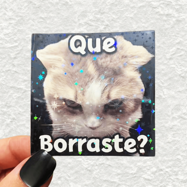 What Did You Erase? Confused Cat Sticker, Funny Emotion Decorative Sticker - Waterproof Vinyl Sticker, Durable Matte Surface, Self-Adhesive For Car, Window, Laptop, Truck, Bottle - Multipurpose Durable Design, Car Decal