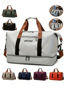 1 pieza Bolsa de deporte espaciosa con correa para el hombro, adecuada para hombres y mujeres, perfecta para viajes, fitness y deportes, un regalo ideal para aventureros y viajeros - Multicolor - Ver 3