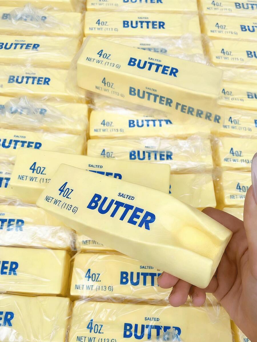 Slow-Resilience Butter Stick, Slowly Rising Soft And Squishy Squeeze Elastic Cheese Stick, Prank Goods, Is The Perfect Gift For Festivals, Birthdays, Christmas, And Gatherings. - New Model - View 1