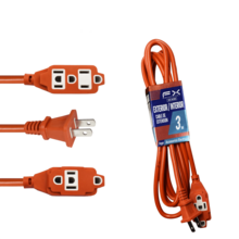 Cable de extensión doméstico de 15 m, cable de extensión de alimentación con enchufe, 3 tomas, adecuado para herramientas eléctricas pesadas y viajes - Tipo de Enchufe A USA (110-127V) - Ver 26
