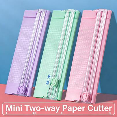双向迷你A4纸张切割器，便携式学生/办公照片及纸张裁切器
