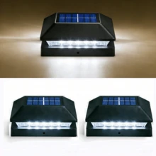 12/8/6/4/2pack Solar Post Cap Light, Solar Fence, Black Deck Post Cap Light For Garden/Patio/Porch, Outdoor Column Light Solar Deck Light Suitable For 3.5x3.5 4x4 4.5x4.5 5x5 Garden Decoration (White Lighting) - Black - 查看 7