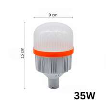 Foco Luz LED De Emergencia Recargable 35W Portatil Alata Luminocidad HYF099 decoración para el hogar luces led para cuarto luces led casa de campaña lamparas para techo lampara luces decorativas luces lámparas luz led lamparas lamparas decorativas - Blanco - Ver 6