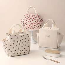 12L Bolsa Térmica Unissex de Grande Capacidade em Veludo Cotelê, Lancheira Térmica Reutilizável, Bolsa Térmica Multiuso Macia e à Prova de Vazamentos, Bolsa Refrigeradora com Zíper para Trabalho, Piquenique ou Viagem, Material Escolar, Isolada e Fácil de Limpar, Adequada para Presente de Volta às Aulas, Presente para Estudante, Suprimentos de Escritório, Suprimentos de Cozinha, Embalagem de Cozimento, Camping, Cozinha de Acampamento, Suprimentos de Escritório, Presente Feminino, Presente Masculino - Multicolorido - Visão 3