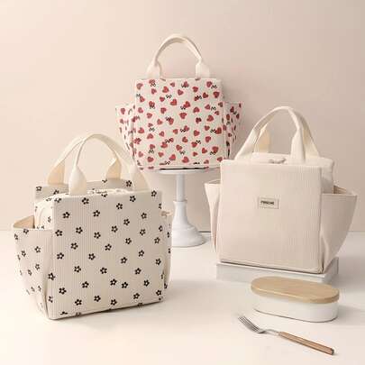 12L Unisex Geïsoleerde Lunchtas van Corduroy met Grote Capaciteit, Herbruikbare Thermische Lunchbox, Multifunctionele Zachte Lekvrije Lunchtas, Koeltas met Rits voor Werk, Picknick of Reizen, Schoolspullen, Geïsoleerd & Gemakkelijk Schoon te maken, Geschikt als Cadeau voor de Terug naar School-periode, Studentencadeau, Kantoorartikelen, Keukenbenodigdheden, Bakverpakking, Kamperen, Kampeerkeuken, Kantoorartikelen, Cadeau voor Dames, Cadeau voor Heren