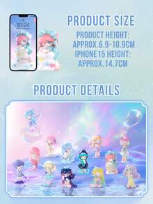 AZURA Star Series Collectible Figure, Dreamy Girl Mystery Box Collectible, Desktop Decor, Exquisite Character Sculpture, Toy Blind Box Collection, AZURA Series Exquisite Figure Collection, Holiday Party Ornament, Birthday And Christmas Gift - Multicolor - View 3
