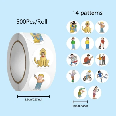 500 miếng/cuộn Hình dán Oxford Reading Tree ORT Graffiti Stickers Tự làm hình dán trang trí Laptop Tủ lạnh Vali Điện thoại Cốc nước