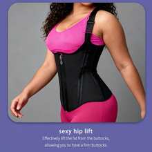 Corset-Style Abdominal-Reducing And Waist-Shrinking Vest With Zipper For Postpartum Recovery, Exercise And Shaping, Tight-Fitting Outerwear That Makes The Waist Look Slimmer.Corset-Style Abdominal-Reducing And Waist-Shrinking Vest With Zipper For Postpartum Recovery, Exercise And Shaping, Tight-Fitting Outerwear That Makes The Waist Look Slimmer. - 黑色 - 查看 3