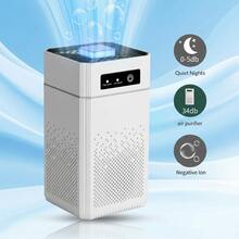 UV Air Purifier, 360° Circulation With Activated Carbon Filter, USB Quiet Air Cleaner For Home Office - Air Purifier + Filter - White - View 6