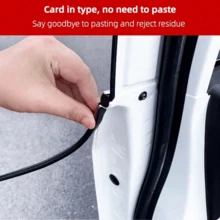 2m/5m/10m Protector universal en forma de U para el borde de la puerta del coche, tira decorativa de goma para parachoques, protección antiarañazos y antichoques - negro - Ver 5