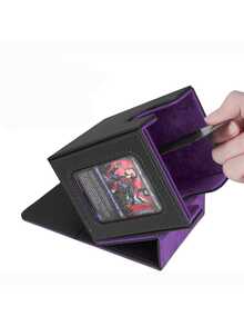 MTG Commander Display Window Card Case - Leather Card Storage Box Holds Up To 100 Double-Sided TCG Cards - Multicolor - View 6