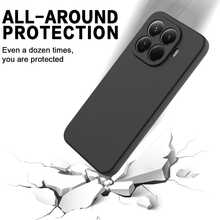 Compatible With Xiaomi, Black Matte Shell, Ultra-Thin, Slim Fit, Scratch-Resistant, Anti-Fall, Camera Lens Protection, Soft TPU Frame, Durable, Anti-Slip, Anti-Yellowing, Full Body Protection Back Cover - Black - View 6