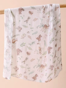 1 chiếc chăn quấn em bé bằng vải muslin mỏng nhẹ, đạt chứng nhận Oeko-Tex, thích hợp sử dụng hàng ngày cho trẻ sơ sinh. - Nhiều màu - Xem 3