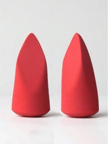 Makeup Sponge Multi-Shape Irregular Makeup Sponge Non-Latex Beveled Teardrop Tool Cylindrical Black Teardrop Cut Stamp Three-Sided Makeup Sponge Puff - Multicolor - View 3