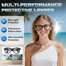 Ordtop AI Smart Glasses With Camera, 1080P Video Recording , ENC Noise Reduction, Wireless Music & Calls, Real Time Translation, Open-Ear Audio For Travel, Meetings & Vlogging - 查看 3