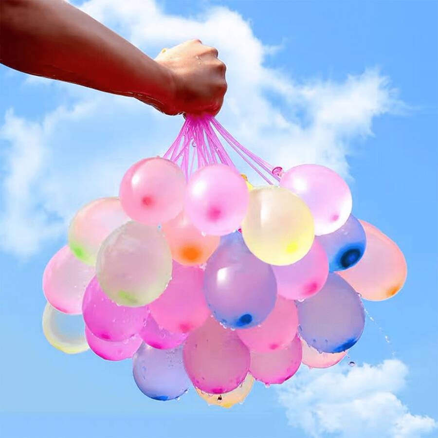 1 Set Self Sealing Water Bomb Balloons, Tropical Color Summer Play Toys, Thickened Latex Water Balloons For Outdoor Beach Pool Party Games - 彩色 - 查看 1