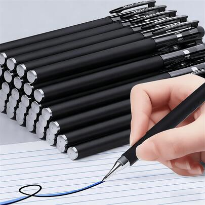 3/5/10支装哑光黑色圆珠笔，笔尖细，书写流畅，是学习笔记、考试卷、日常计划的理想之选，完美契合甜美女孩的学习美学，打造精致的桌面风格，也适合StudyTok内容创作。是返校季、送礼佳品、学习动力来源的理想之选。笔身经久耐用，出墨稳定，不渗墨，是提升学习氛围的必备文具。